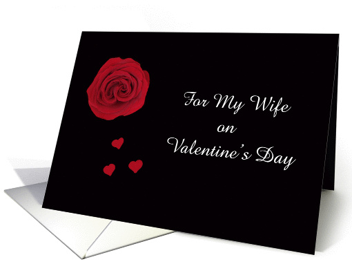 Wife Valentine -- Red Rose Valentine for Wife card (360142)