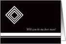 Diamond Best Man Card