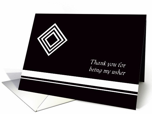 Diamond Usher Thank You card (364752)