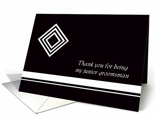 Diamond Junior Groomsman Thank You card (364756)