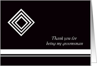 Diamond Groomsmen Thank You Card