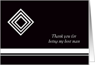 Diamond Best Man Thank You Card