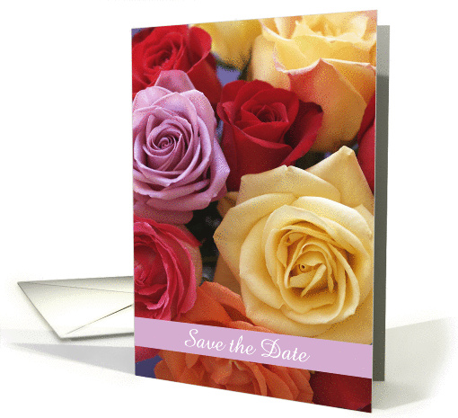 Colorful Roses Save the Date card (370166)