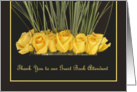 Guest Book Attendant Thank You Card -- Yellow Roses card