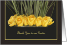 Greeter Thank You Card -- Yellow Roses card