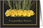 Junior Bridesmaid Thank You Card -- Yellow Roses card