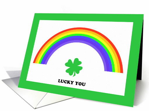 Rainbow St Patricks Day Birthday card (375820)