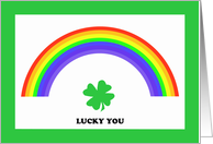 Rainbow St Patricks Day Birthday Card