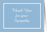 Sympathy Thank You...