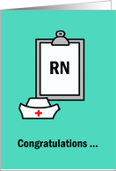 Nursing Graduation Card -- Congratulations RN card