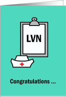 Nursing Graduation Card -- Congratulations LVN card