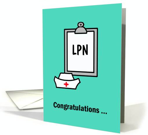 Nursing Graduation Card -- Congratulations LPN card (402932)