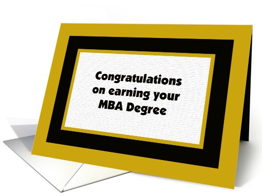 MBA Degree -- College Graduation card (403891)