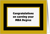 MBA Degree --...