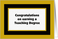 Teaching Degree Graduation Card