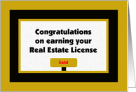 Real Estate License Congratulation Card