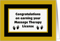 Massage Therapy License Congratulation Card