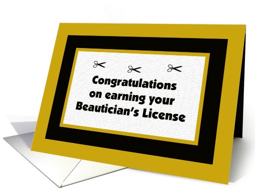 Beautician's License Congratulation card (405587)