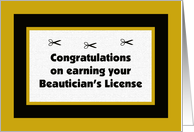 Beautician’s License Congratulation Card