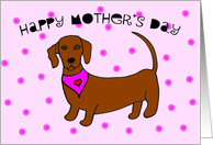 Mothers Day Card from Dog -- Cute Dachshund card