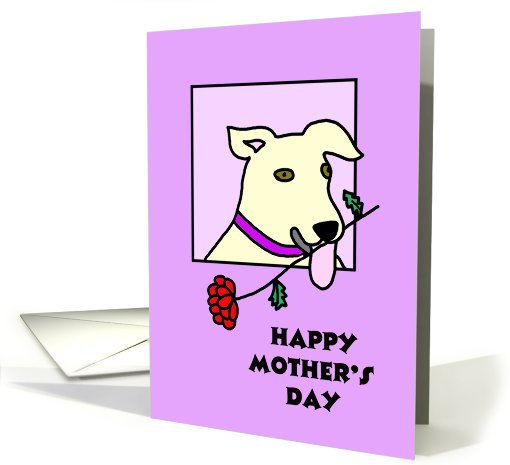 Mothers Day Card from Dog -- A Rose from your Tan Pooch card (412249)