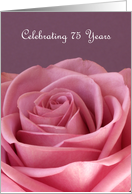 75th Birthday Invitation -- Birthday Rose card