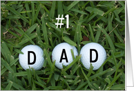 #1 Dad Golf Balls Father’s Day Card