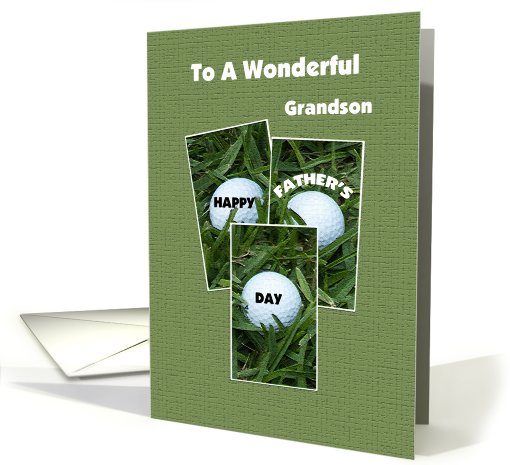 Grandson Happy Father's Day -- Golf Balls card (433735)