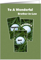 Brother in Law Happy Father’s Day -- Golf Balls card