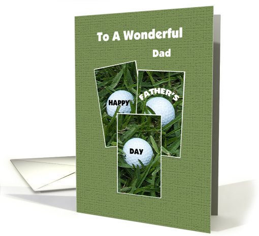 Dad Happy Father's Day Card Golf Balls card (433789)