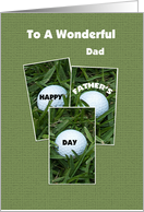 Dad Happy Father’s Day Card Golf Balls card