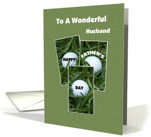 Husband Happy Father's Day Card -- Golf Balls card (433794)