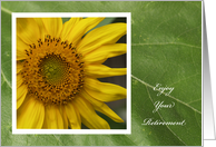Enjoy Your Retirement Card -- Gorgeous Garden Sunflower card