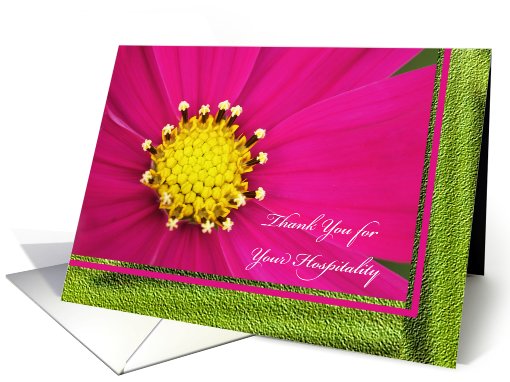 Hospitality Thank You Card -- Pretty Pink Cosmos card (436736)