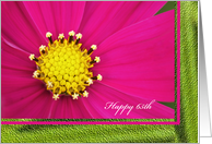 Happy 65th Birthday Greeting Card -- Pretty Pink Cosmos card