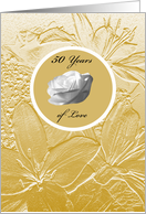 Golden 50th Anniversary Card