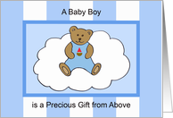 Greeting Card New Baby Boy -- Precious Gift card