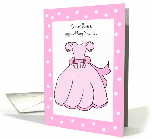 Niece Flower Girl Card -- Sweet Dreams in Pink card (453519)