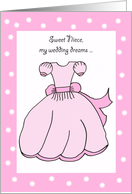 Niece Flower Girl Card -- Sweet Dreams in Pink card