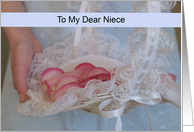 Niece Flower Girl Card -- Basket of Petals card