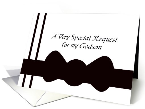 Godson Ring Bearer Card -- Black Bow Tie card (453745)