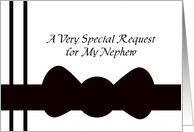 Nephew Ring Bearer Card -- Black Bow Tie card