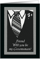 Friend Groomsmen Card -- Textured Groomsmen Attire card