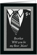 Brother Best Man Card -- Textured Best Man Attire card