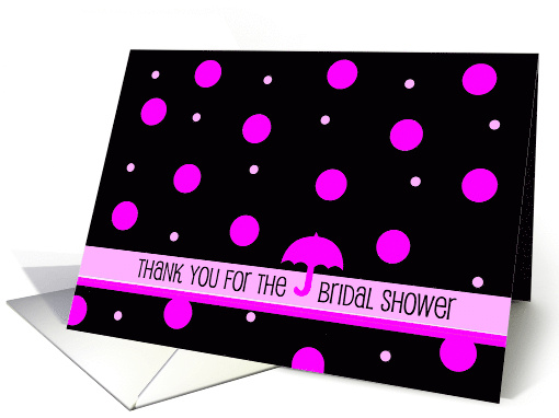 Bridal Shower Thank You Dots and Umbrella card (461045)