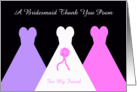 Friend Bridesmaid Thank You Card -- Bridesmaid Thank You Poem card