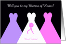Best Friend Will You Be My Matron of Honor Poem Card