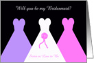 Future Sister in Law Will You Be My Bridesmaid Poem Card