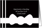 Will You Be My Groomsmen? Card -- White Bow Tie on Black card