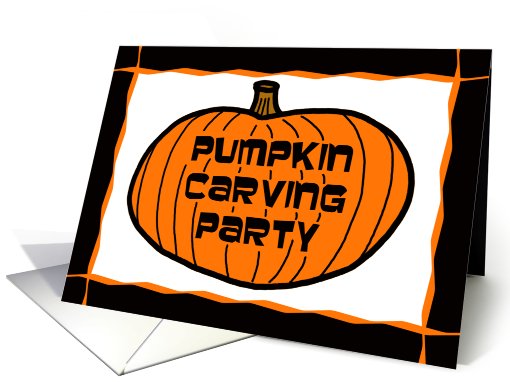 Halloween Pumpkin Carving Party Invitation card (485801)